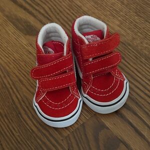 Vans Kids Bright Red Sneakers